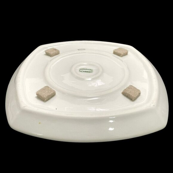 Vintage 1960s Schmidt Brazil Porcelain Cigar Ashtray - Groovy Floral Pattern - Picture 7 of 8